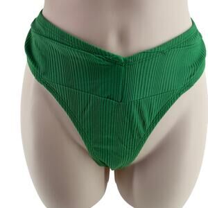 Ris-k Gazer Bottom Green Cheeky Bikini Bottom Womens Large